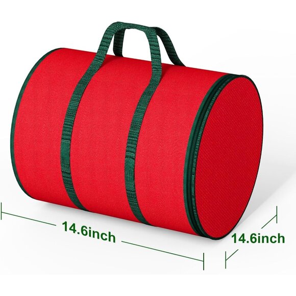 Dicasser Light Storage Zipper Carrying Bag Cord Reel Holder with 3 Green Metal R - Picture 5 of 7